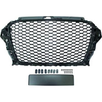 AUDI A3 8V 12-16 Honeycomb Svart Sportgrill RS-Look DIEDERICHS